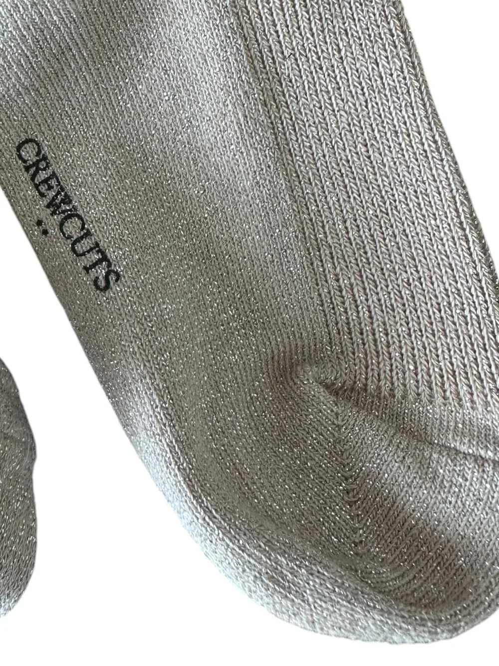 Crewcuts Girls Gold Lurex Shimmer Ribbed Tights Dressy Fancy Holidays XXS/XS
